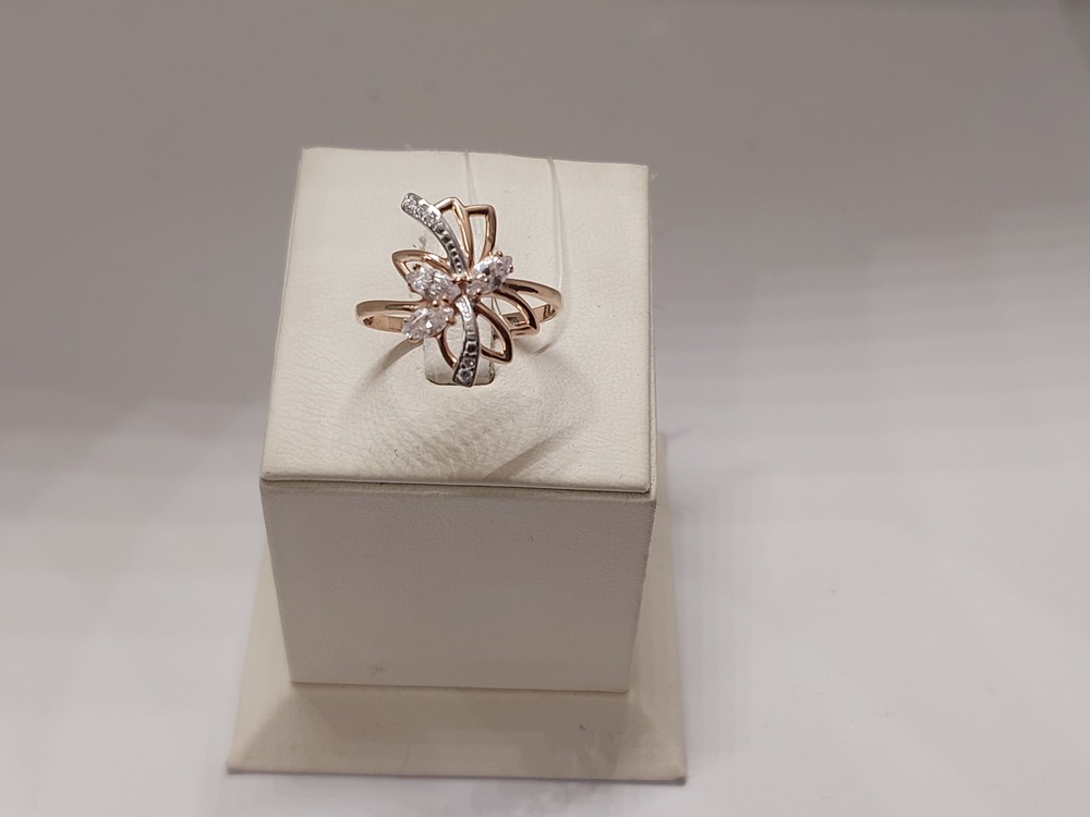 КОЛЬЦО С КАМНЯМИ (Au 585)