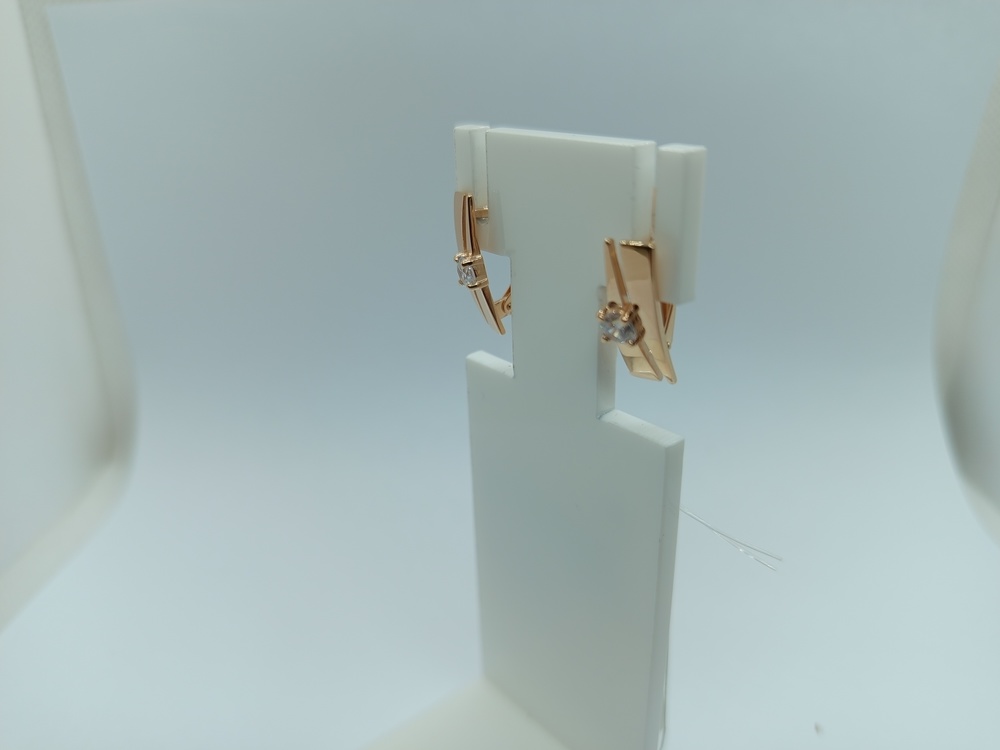 СЕРЬГИ С КАМНЕМ (Au 585)