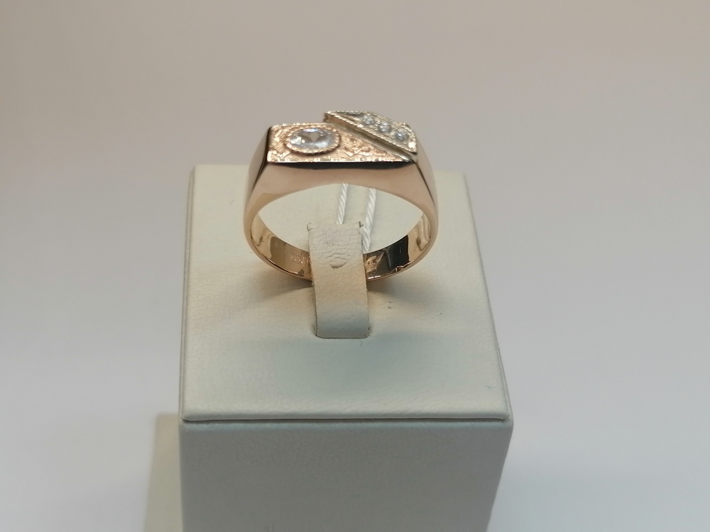 ПЕЧАТКА С КАМНЯМИ (Au 585)