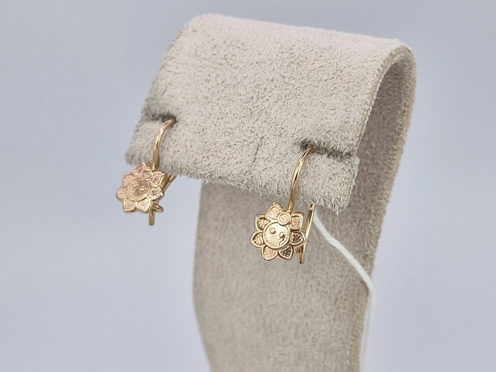 СБКМ585 СЕРЬГИ БЕЗ КАМНЯ (Au 585)