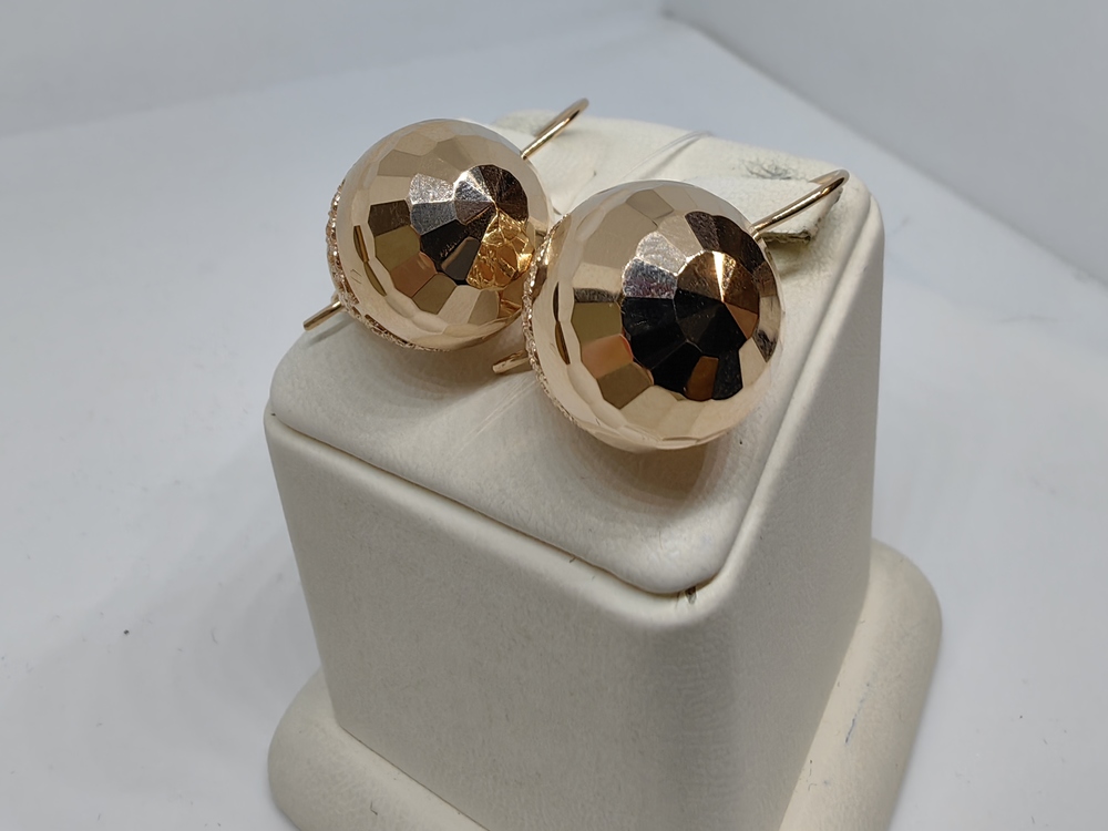 2007А-1 СЕРЬГИ ПЕТЕЛЬКА без камня (Au 585)