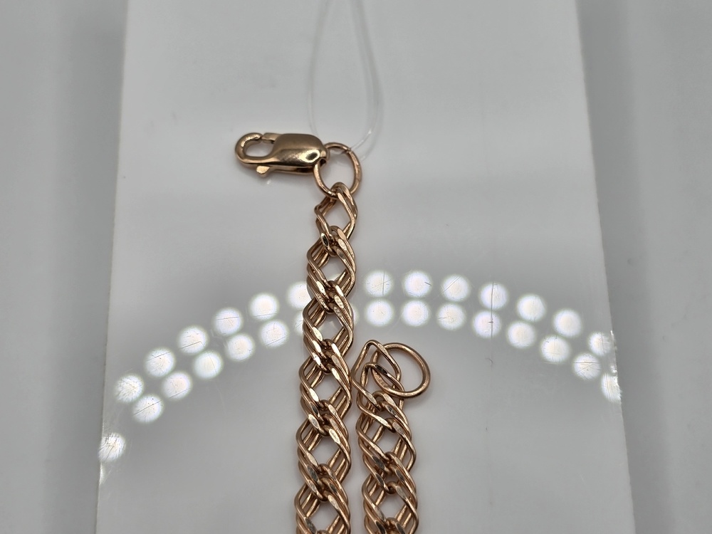 БРАСЛЕТ ПУСТОТЕЛЫЙ Ромб тройной (Au 585)