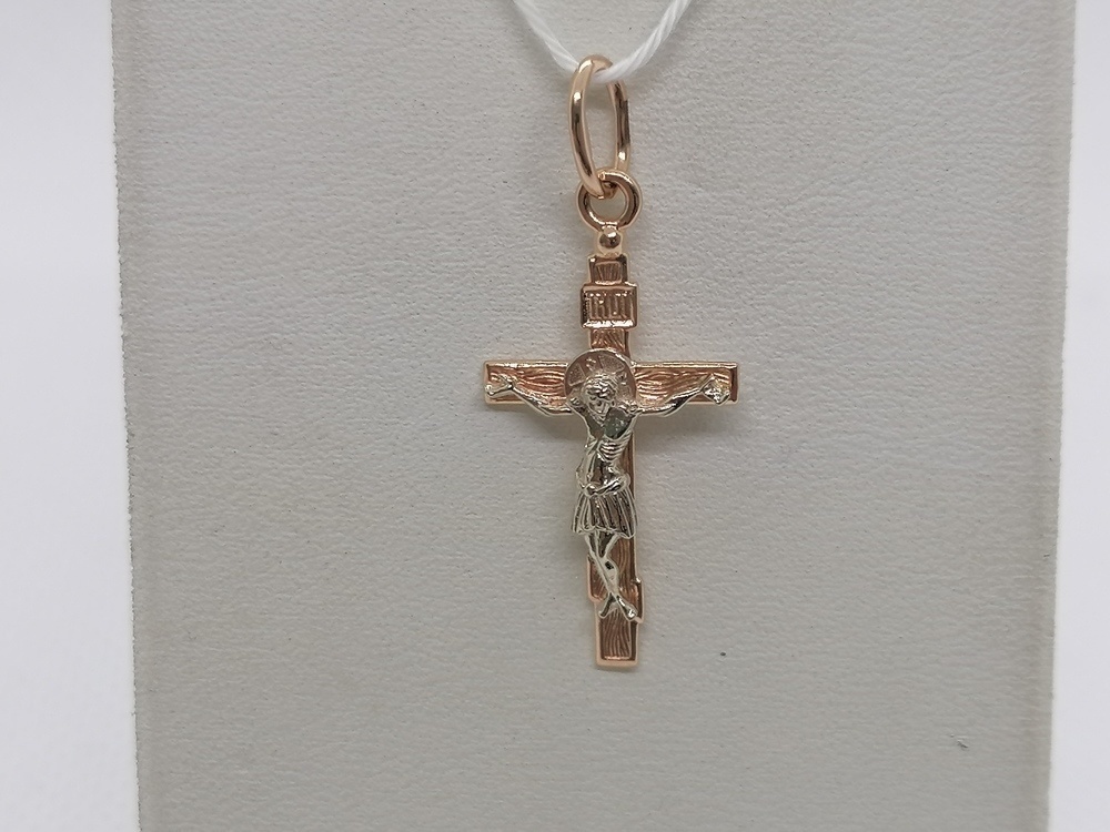 ПОДКБК585 ПОДВЕСКА КРЕСТ БЕЗ КАМНЯ (Au 585)