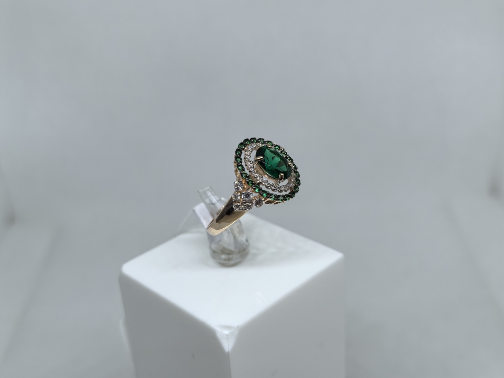 КОЛЬЦО С КАМНЯМИ (Au 585)