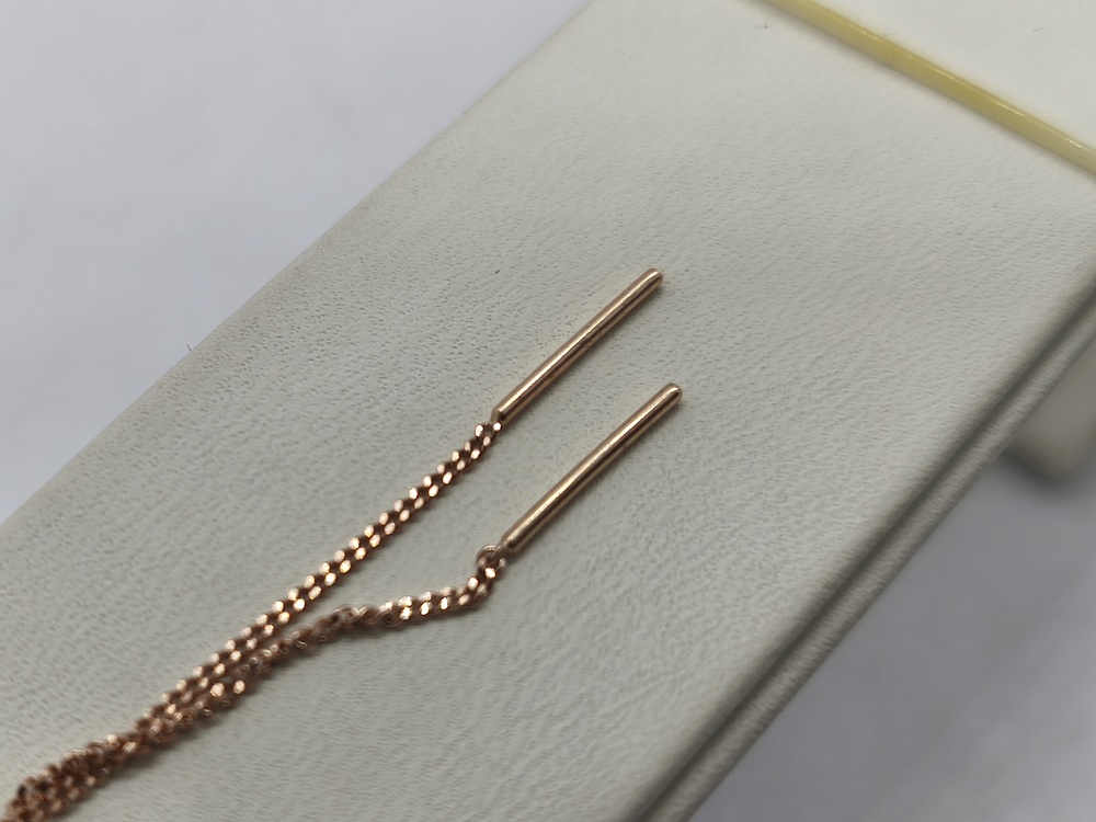 01-207614 СЕРЬГИ ПРОДЕВКИ без камня (Au 585)