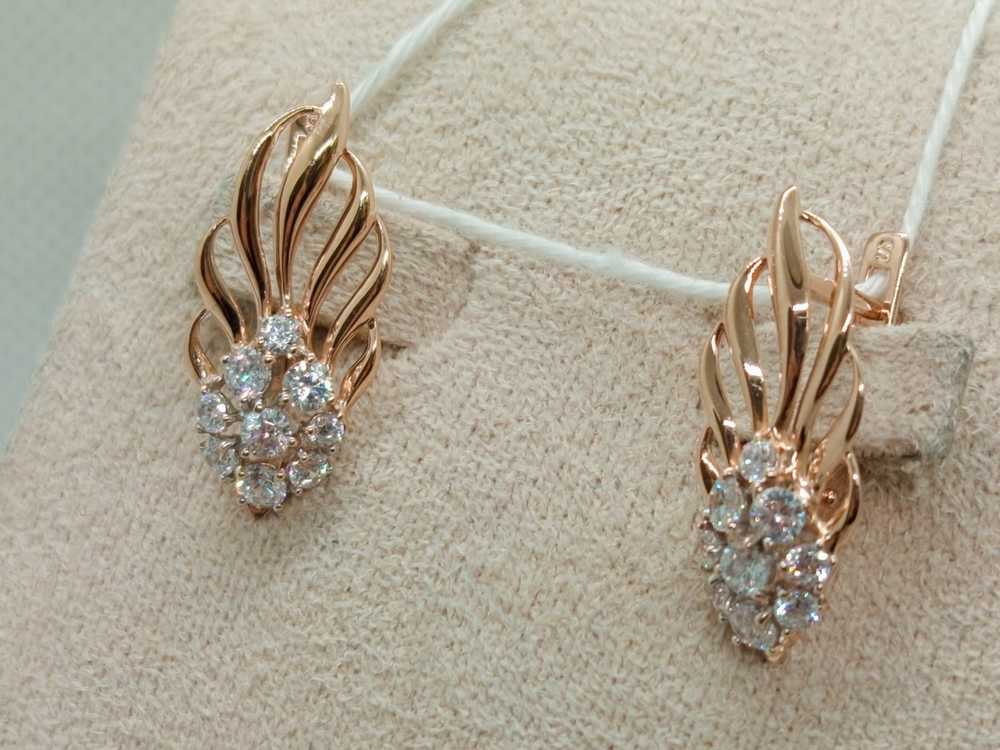 СКМИ585 СЕРЬГИ С КАМНЯМИ (Au 585)