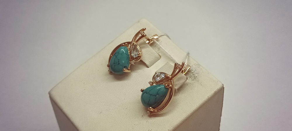 СКМИ585 СЕРЬГИ С КАМНЯМИ (Au 585)