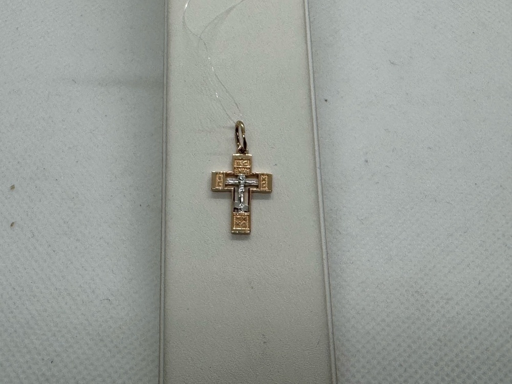 ПОДВЕСКА КРЕСТ без камня (Au 585)