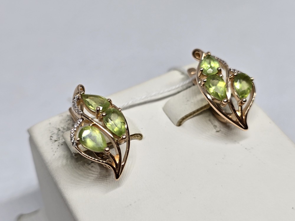 СКМИ585 СЕРЬГИ С КАМНЯМИ (Au 585)