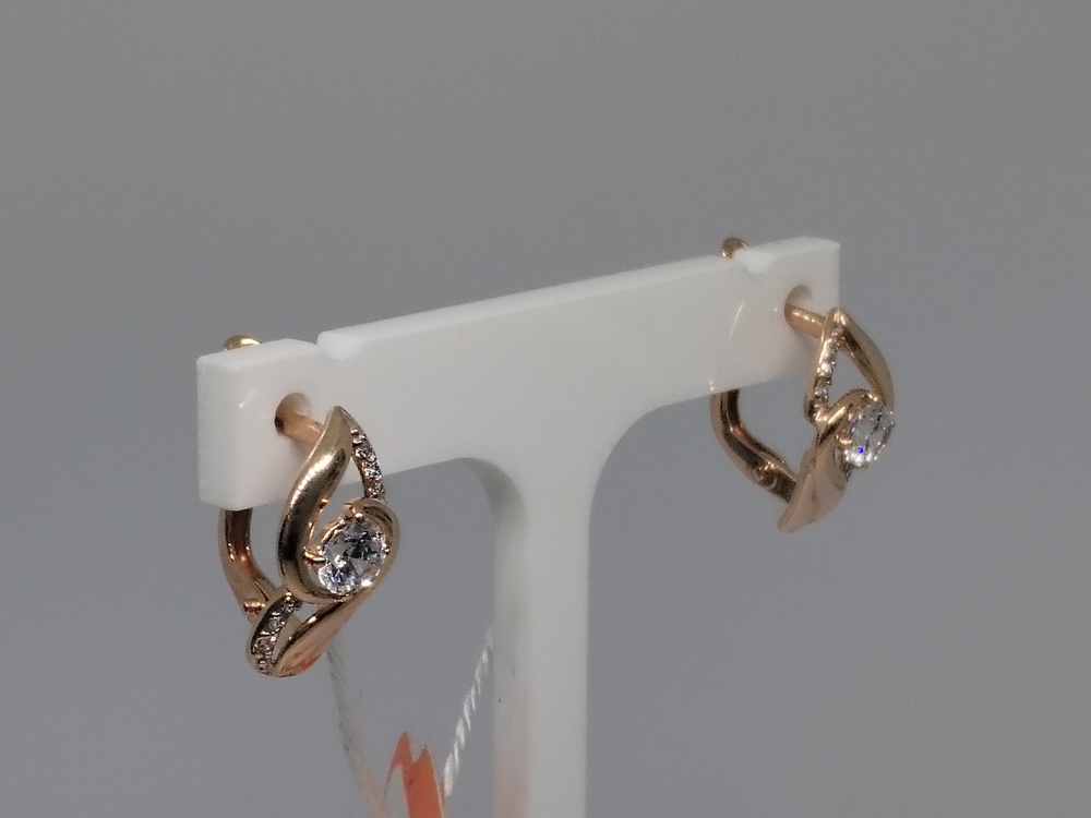 СКМИ585 СЕРЬГИ С КАМНЯМИ (Au 585)