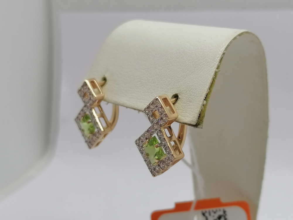 СКМИ585 СЕРЬГИ С КАМНЯМИ (Au 585)