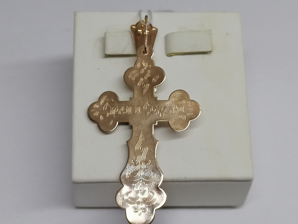 ПОДВЕСКА КРЕСТ без камня (Au 585)