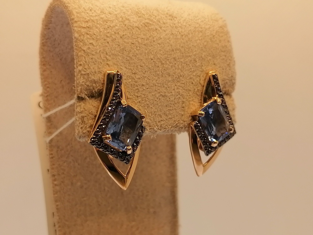 СЕРЬГИ С КАМНЯМИ (Au 585)