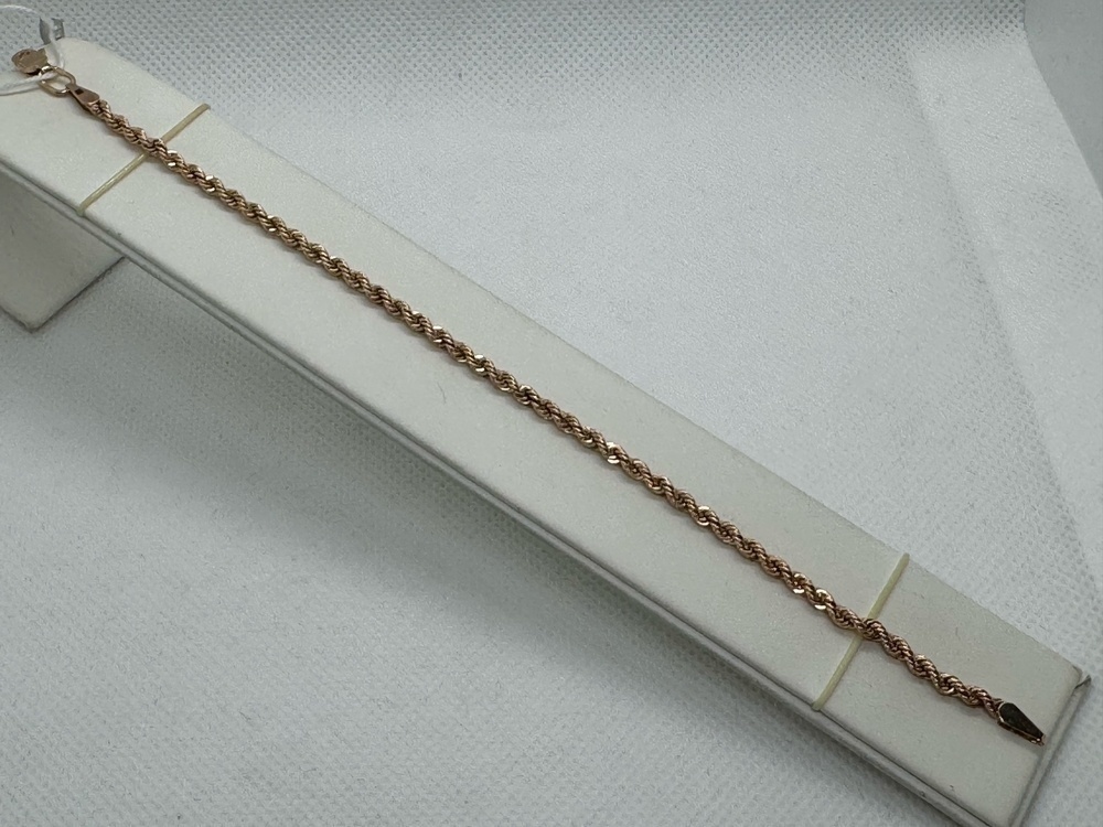 БРАСЛЕТ ПУСТОТЕЛЫЙ Веревка Au 585