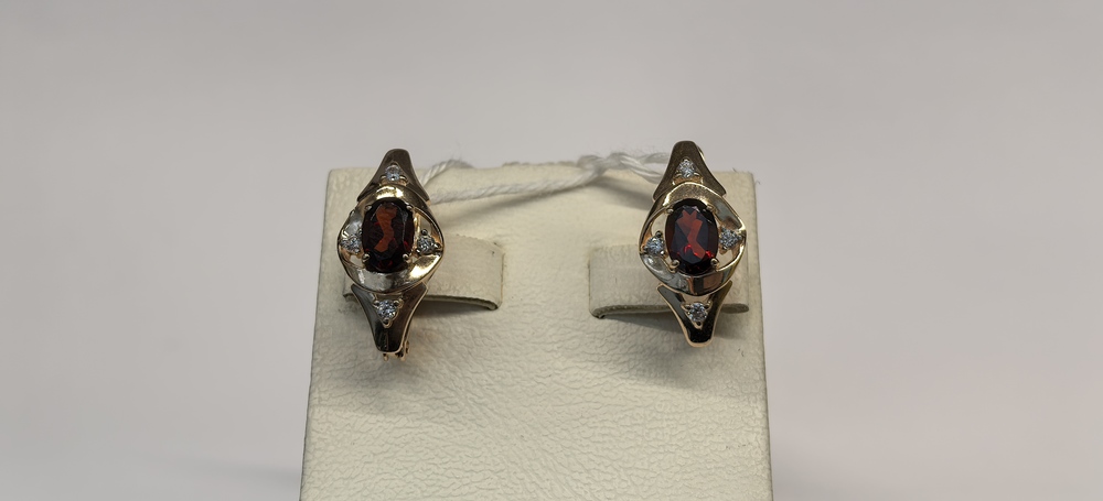 СКМИ585 СЕРЬГИ С КАМНЯМИ (Au 585)