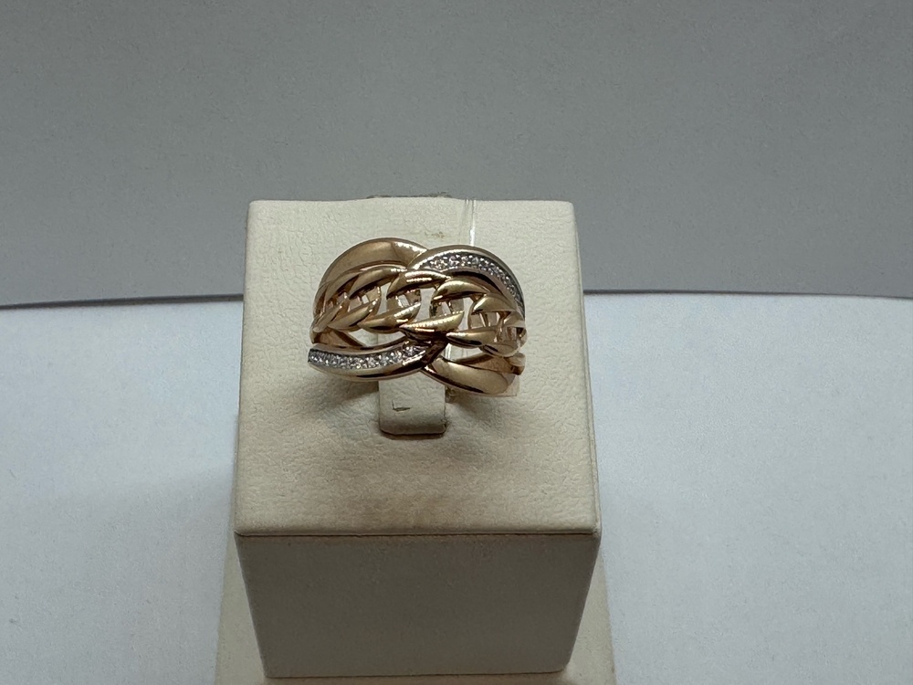 КОЛЬЦО С КАМНЯМИ (Au 585)