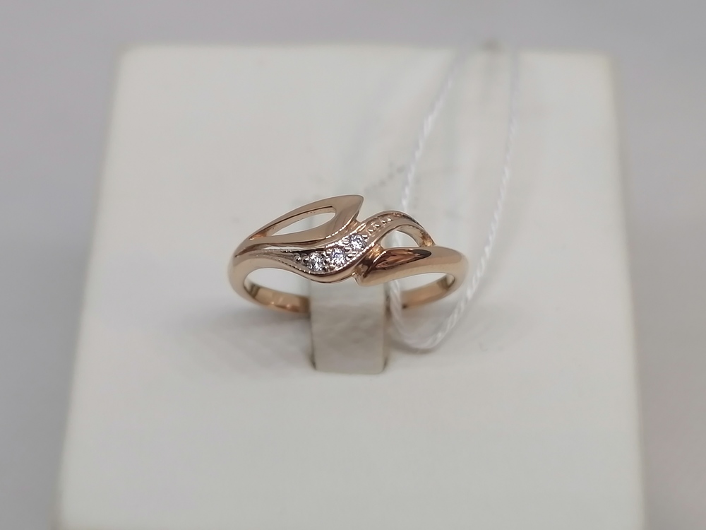 КОЛЬЦО С КАМНЯМИ (Au 585)