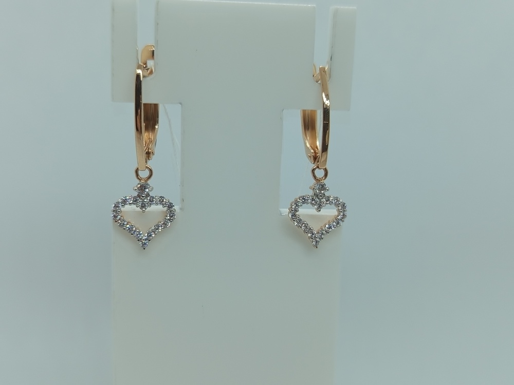 СКМИ585 СЕРЬГИ С КАМНЯМИ (Au 585)