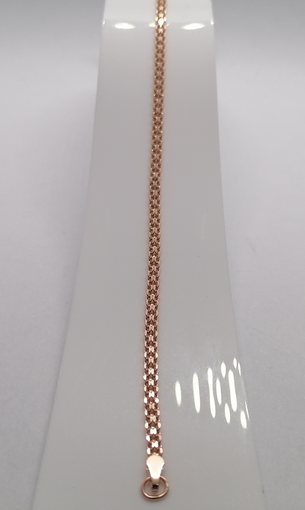 7050202П-17 БРАСЛЕТ ПУСТОТЕЛЫЙ Бисмарк машинный (Au 585)