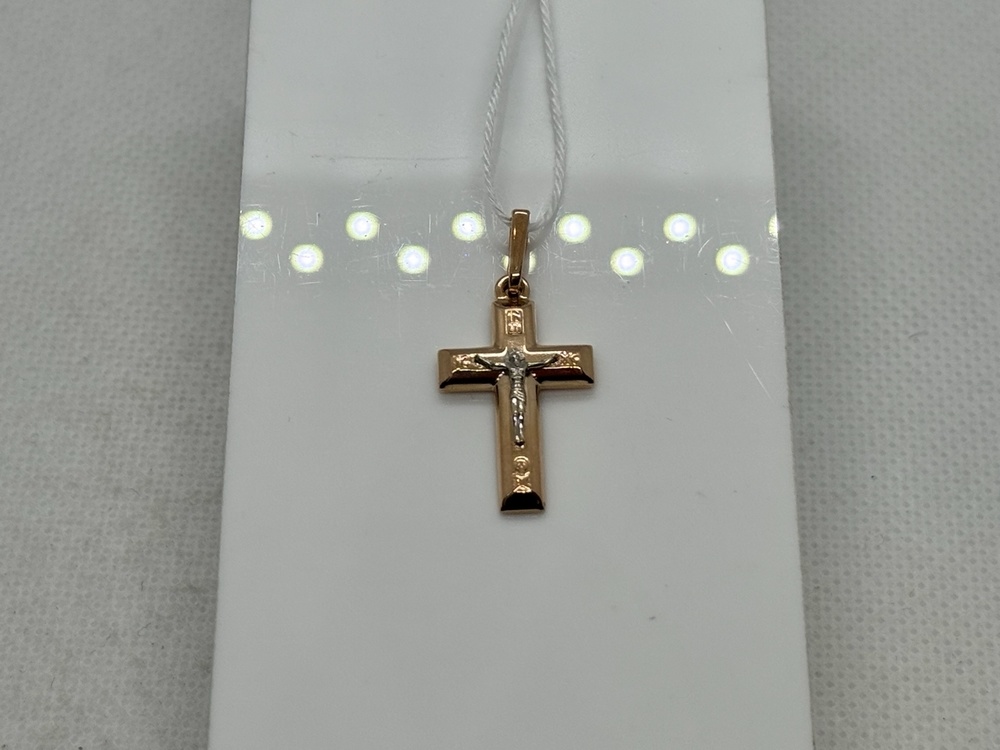 ПОДКБК585 ПОДВЕСКА КРЕСТ БЕЗ КАМНЯ (Au 585)