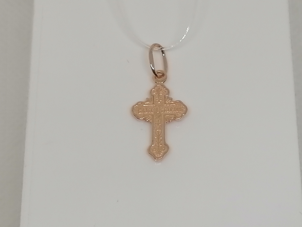 03-0082 ПОДВЕСКА КРЕСТ без камня (Au 585)