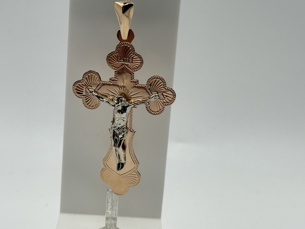 ПОДКБК585 ПОДВЕСКА КРЕСТ БЕЗ КАМНЯ (Au 585)