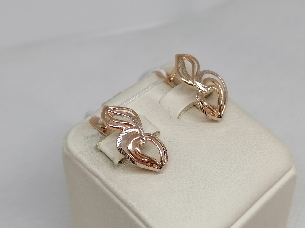 СБКМ585 СЕРЬГИ БЕЗ КАМНЯ (Au 585)