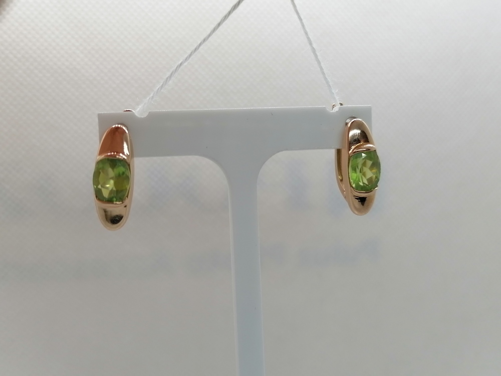 СКМ585 СЕРЬГИ С КАМНЕМ (Au 585)