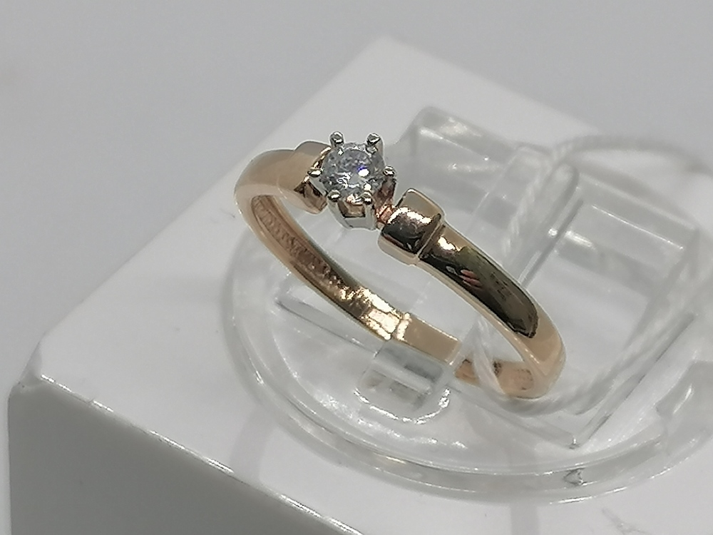 КОЛКМ585 КОЛЬЦО С КАМНЕМ (Au 585) КОЛКМ585 КОЛЬЦО С КАМНЕМ (Au 585)