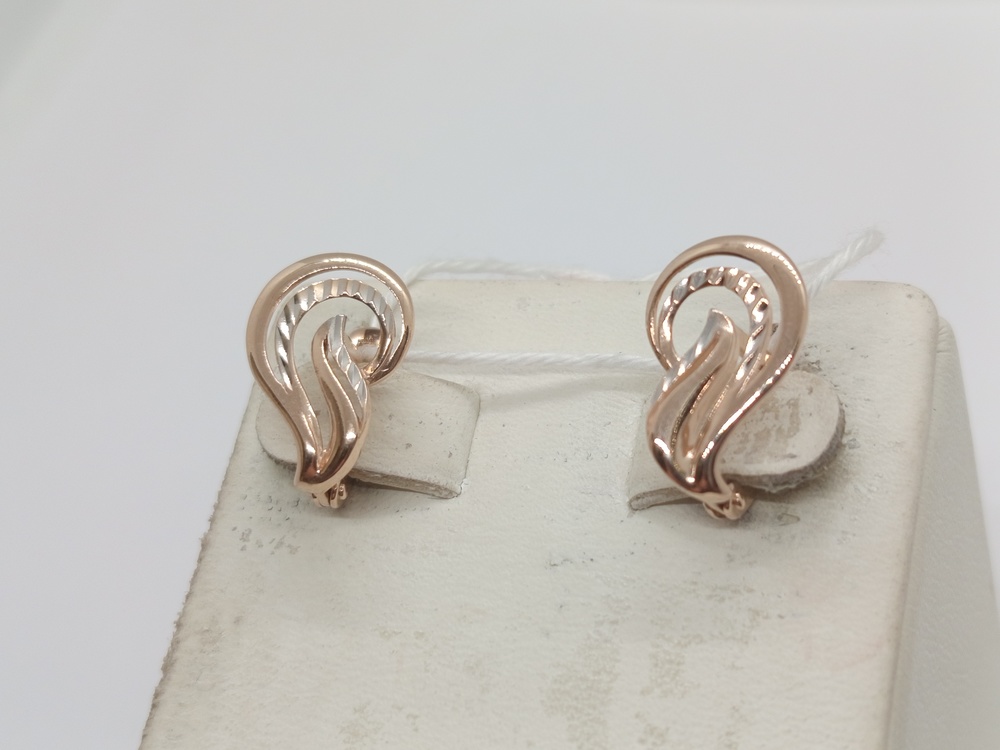 СБКМ585 СЕРЬГИ БЕЗ КАМНЯ (Au 585)