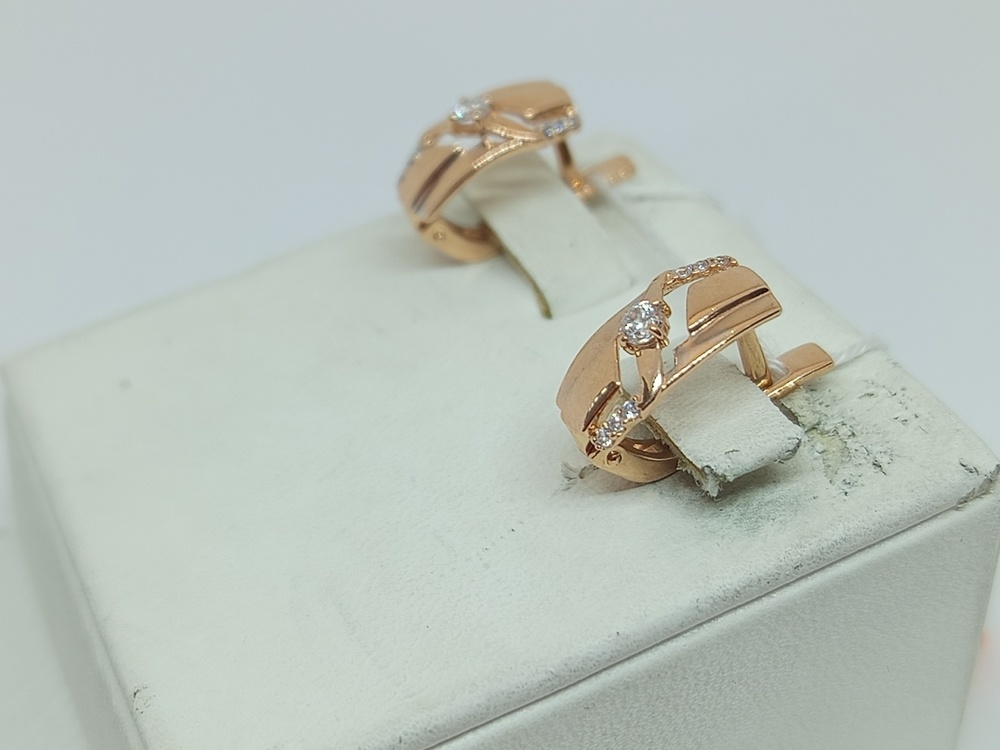 СКМИ585 СЕРЬГИ С КАМНЯМИ (Au 585)