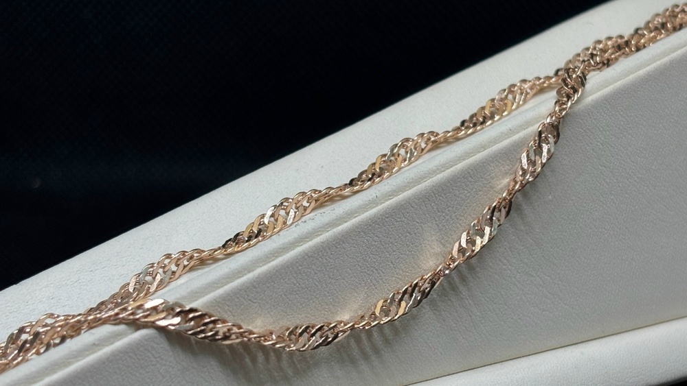 ЦЕПЬ ПУСТОТЕЛАЯ Сингапур (Au 585)