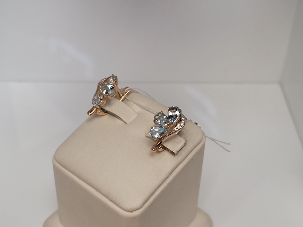 СКМИ585 СЕРЬГИ С КАМНЯМИ (Au 585)