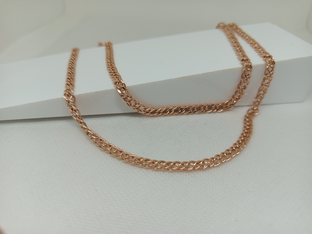 ЦЕПЬ ПУСТОТЕЛАЯ Ромб двойной (Au 585)