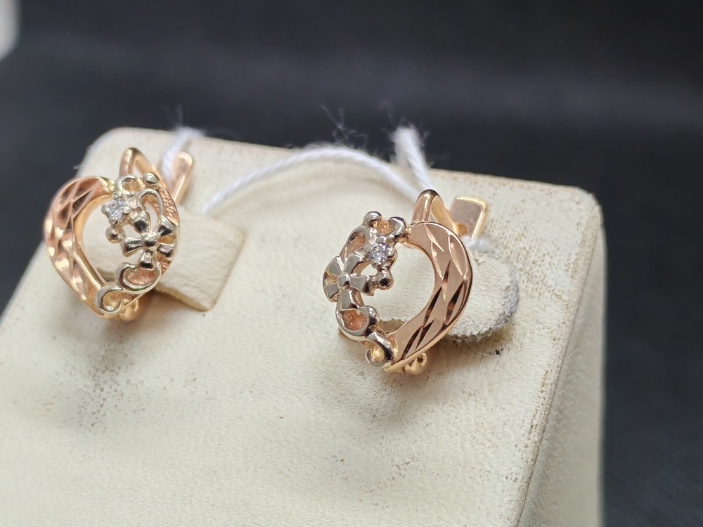 СЕРЬГИ С КАМНЕМ (Au 585)