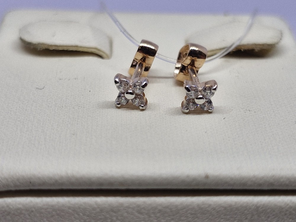 СЕРЬГИ ПУСЕТЫ с камнями (Au 585)