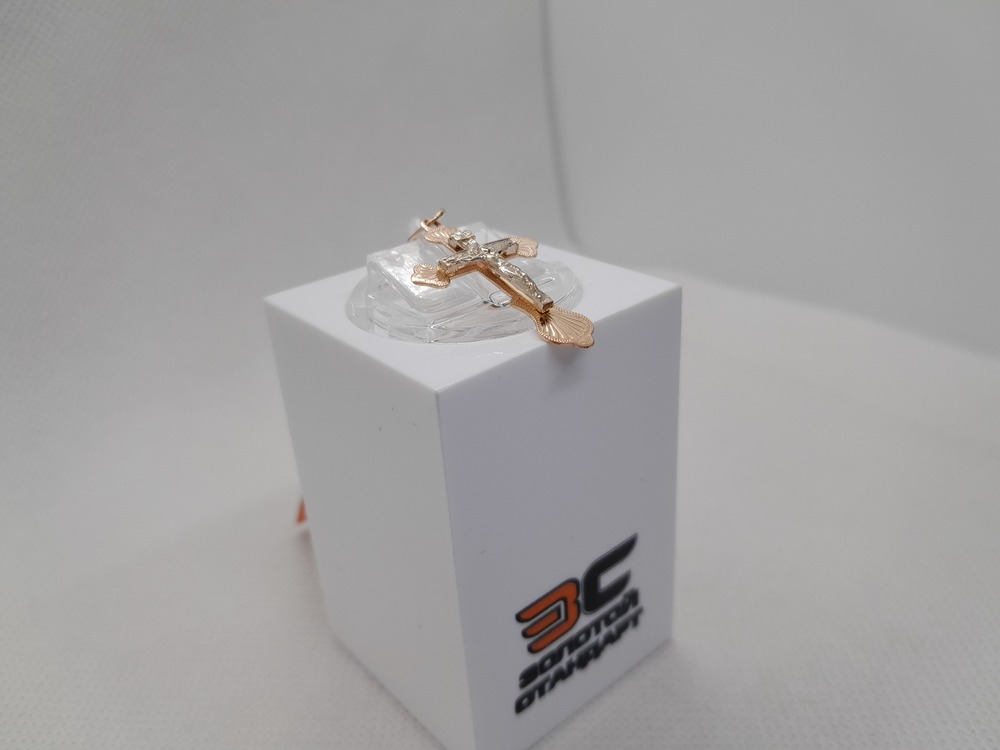 ПОДВЕСКА КРЕСТ БЕЗ КАМНЯ (Au 585)