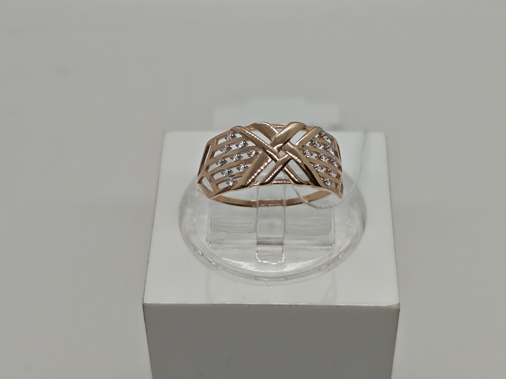 КОЛЬЦО С КАМНЯМИ (Au 585)