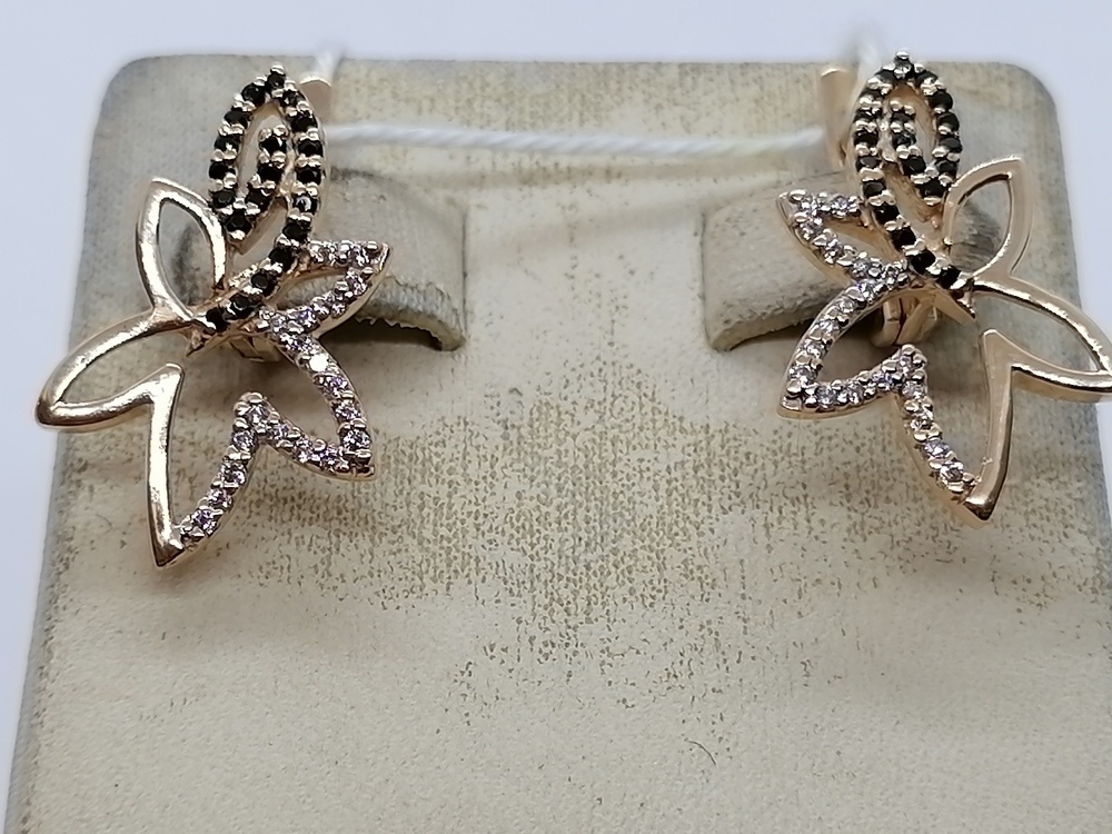 СКМИ585 СЕРЬГИ С КАМНЯМИ (Au 585)