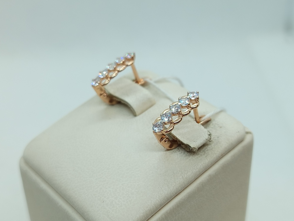 СКМИ585 СЕРЬГИ С КАМНЯМИ (Au 585)