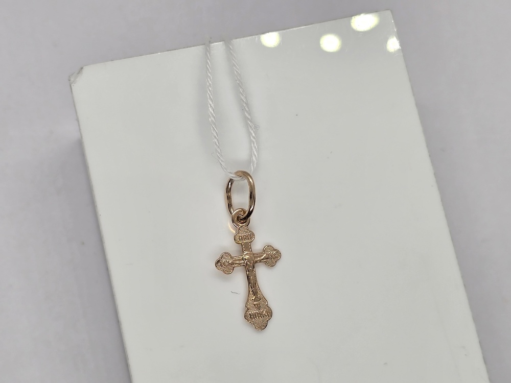 ПОДВЕСКА КРЕСТ БЕЗ КАМНЯ (Au 585)