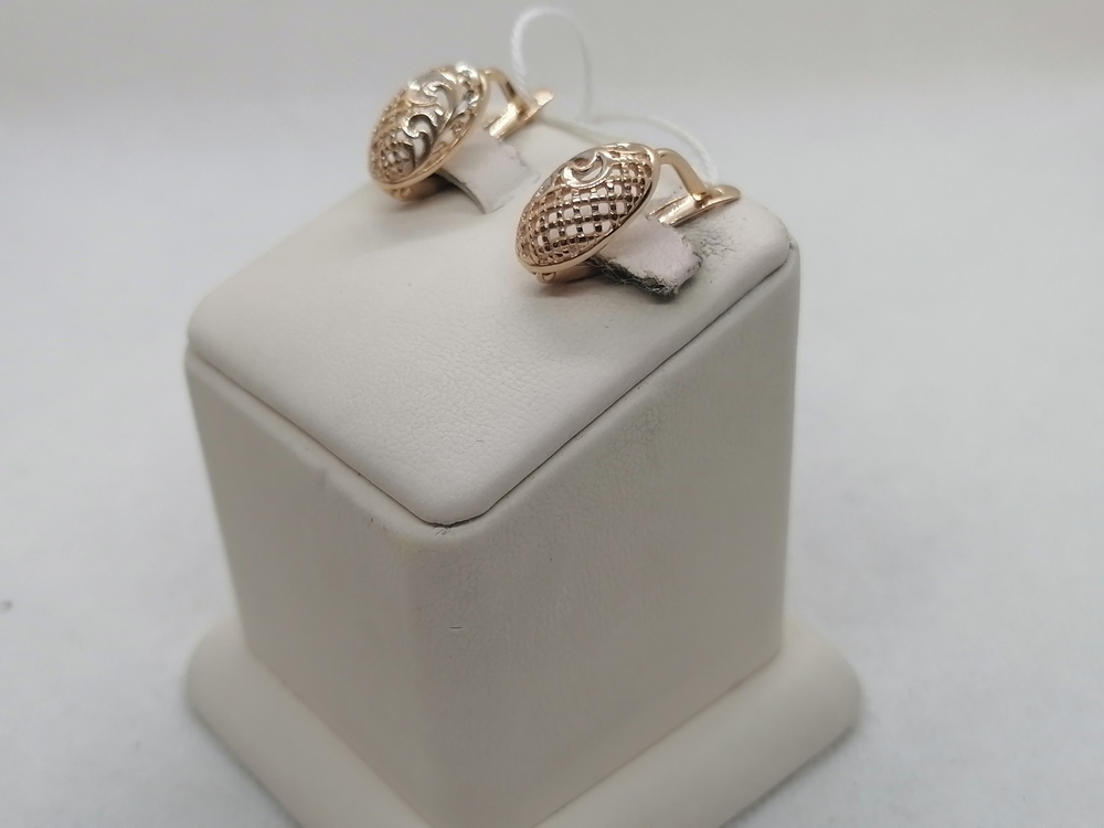 СБКМ585 СЕРЬГИ БЕЗ КАМНЯ (Au 585)