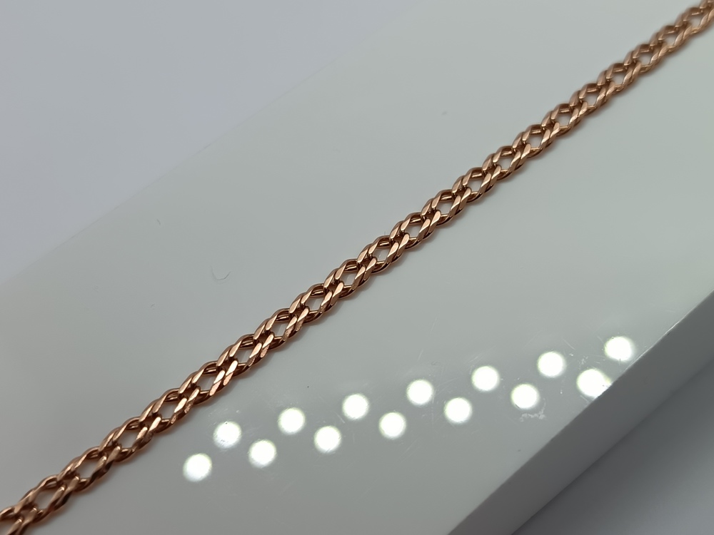 БРАСЛЕТ ПОЛНОВЕСНЫЙ Ромб двойной Au 585