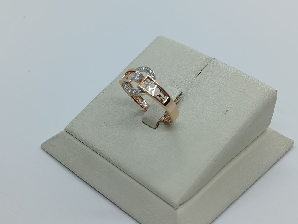 КОЛЬЦО С КАМНЯМИ (Au 585)