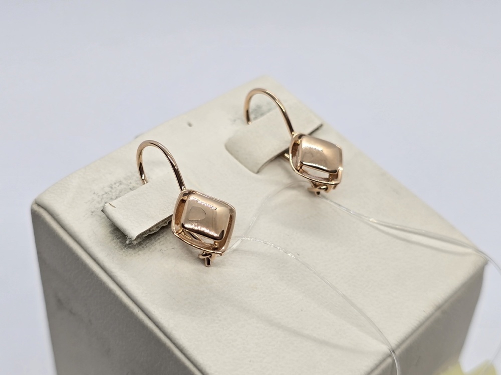 СЕРЬГИ ПЕТЕЛЬКА без камня (Au 585)