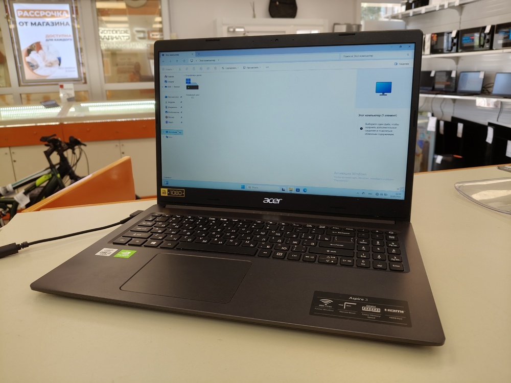 Ноутбук Acer A-315; Core i3-1005G1, GeForce MX330, 8 Гб, 500 Гб, Нет