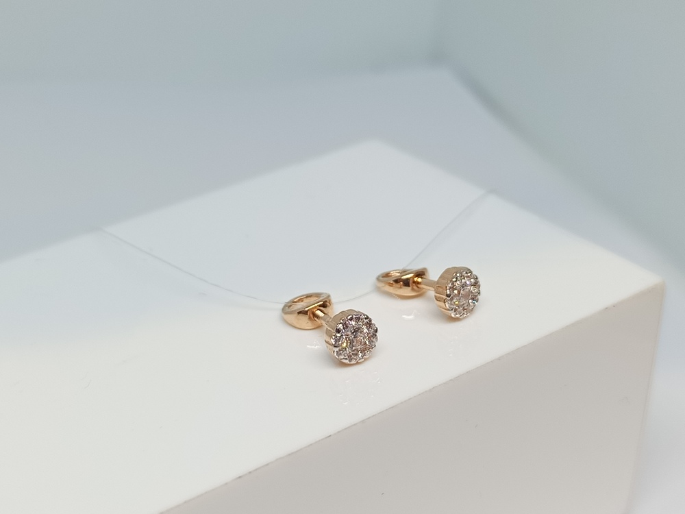 СЕРЬГИ ПУСЕТЫ с камнями (Au 585)