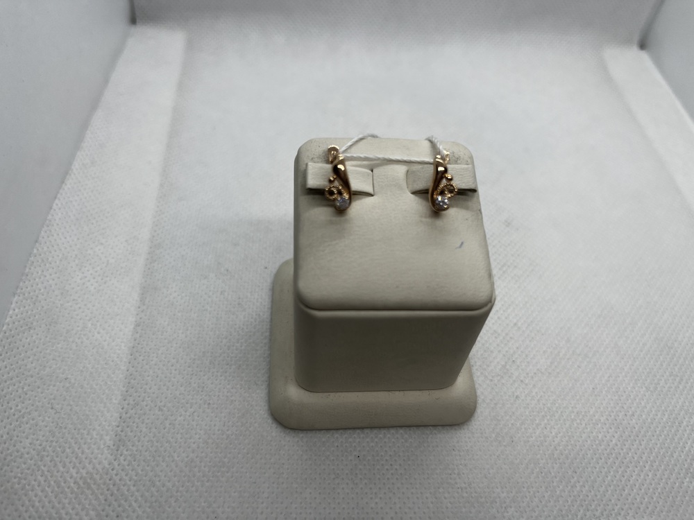 СЕРЬГИ С КАМНЕМ (Au 585)