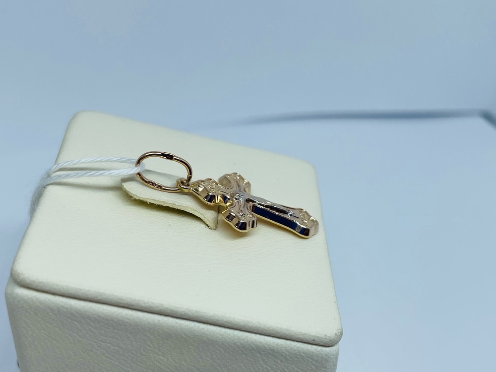 ПОДКБК585 ПОДВЕСКА КРЕСТ БЕЗ КАМНЯ (Au 585)