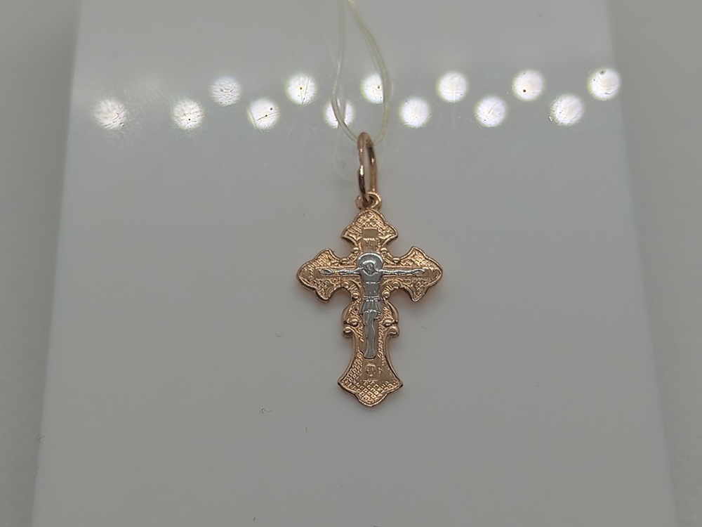ПОДВЕСКА КРЕСТ без камня (Au 585)